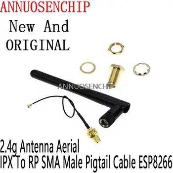 2,4 ГГц 3dBi WiFi RP-SMA Мужской Беспроводной Маршрутизатор + 17 см PCI U.FL ESP32 2,4 G Антенна IPX К RP SMA Мужской кабель с косичкой ESP8266