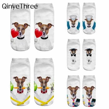 Новая 3D-печать Милых Мультяшных носков Happy Dog, Новинка, Рождественский подарок на Хэллоуин, косплей Sokken Dropship