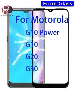 Замена сенсорной панели 10шт для Motorola Для Moto G30 G20 G10 Power Передняя внешняя стеклянная линза с ОСА