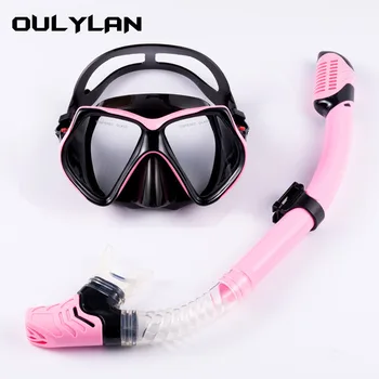 Oulylan для подводного плавания с полусухой трубкой, Респираторная маска для дайвинга, Очки, маска для плавания, Противотуманные очки для плавания для взрослых