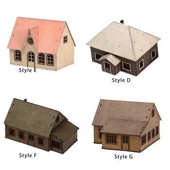 1/72 Наборы деревянных моделей зданий в разобранном виде для модели железнодорожной сцены