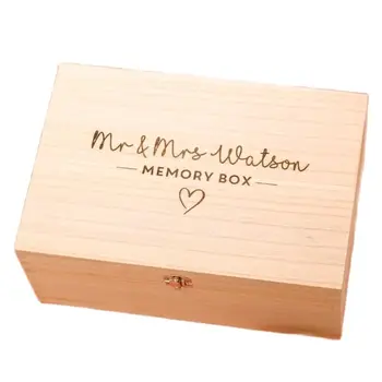 Изготовленная на заказ коробка памяти мистера и миссис | Свадебная коробка памяти | Персонализированная деревянная коробка | Подарок для пар | Коробка на память | Свадебный подарок
