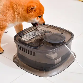 Шумоподавляющий Фонтан для воды для домашних животных Эффективная Многослойная Фильтрация Диспенсер для воды для домашних животных Способствует Увлажнению Низкий Уровень шума для собак