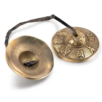 Тибетские тарелки Tingsha, колокольчики для медитации 6,5 см, колокольчики для медитации, колокольчик для йоги для ударных инструментов