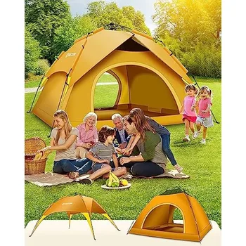 Палатка RISTOW для кемпинга Instant, 6-7 человек, многофункциональная палатка 3 в 1 с навесом из ткани двойной толщины