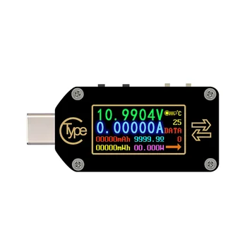 Rd Tc66 Type-C Pd Триггер USB вольтметр Амперметр Напряжение 2-полосный измеритель тока Мультиметр Зарядное устройство Pd Аккумулятор USB Tester1