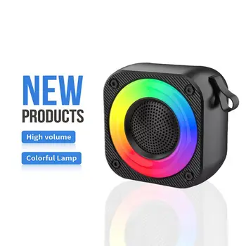 Портативные Колонки Bluetooth LED Super Bass Sound Box Мощный Беспроводной Динамик мощностью 5 Вт с RGB Подсветкой и аккумулятором