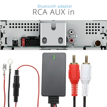 Универсальный Bluetooth для телефонных звонков, микрофон громкой связи, кабель AUX 2 RCA, адаптер для грузовика, Автомагнитола, радио, стереозвук в автомобильном комплекте