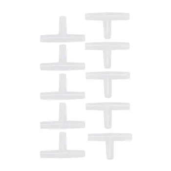 Пластиковые Соединители Для Аквариумных 3-Ходовых Воздушных Клапанов В Форме Тройника 10 Шт Белого Цвета