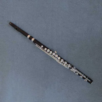 Профессиональная флейта ручной работы из черного дерева с 17 отверстиями, серебряный ключ в виде ножки с футляром 2023 ГОДА выпуска