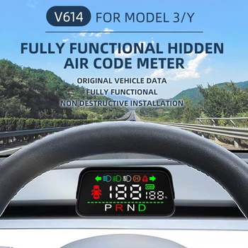 Крупный шрифт Автоматический Спидометр Автомобильная Приборная Панель Головной Дисплей HUD Автомобильная Интеллектуальная Сигнализация Напоминание Метр Для Tesla Model3 и Model Y