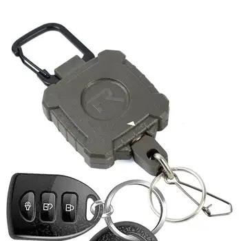 Выдвижной брелок для ключей с защитой от потери, шнурок для ключей, Многофункциональная катушка для втягивания, значок Outdor, брелок для ключей, ремешок для держателя