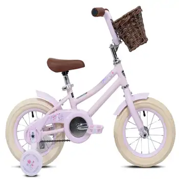 12 дюймов. Женский велосипед Mila с передней корзиной, розовый