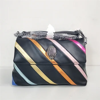 Женская сумочка с логотипом Eagle Rainbow с металлическим соединением Eagle, красочная сумка через плечо, лоскутная сумка, Металлическая цепочка, плечевой пояс