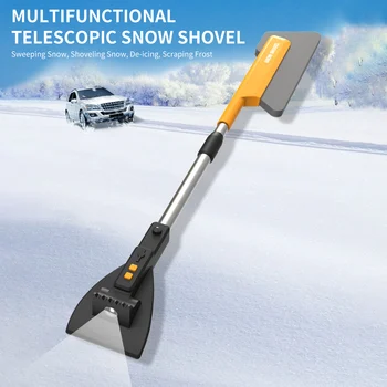 Автомобильный скребок для льда, лопата для снега, телескопический инструмент для уборки снега, инструмент для очистки лобового стекла автомобиля, инструмент для очистки снега, соскабливающий инструмент, перезаряжаемый