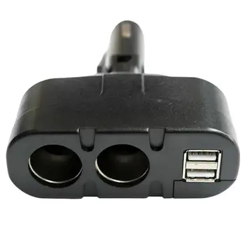 Адаптер автомобильного зарядного устройства, Портативная розетка, Разветвитель прикуривателя, Двухпортовый USB-разъем для быстрой зарядки прикуривателя для автомобилей