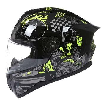 Новейшие мотоциклетные шлемы с полным лицом для скоростного спуска на мотоцикле Casco Capacete De Moto DOT, одобренные ЕЭК для мужчин и женщин Kask