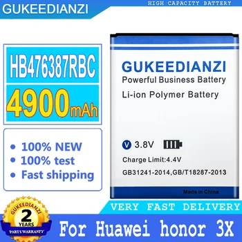 4900 мАч GUKEEDIANZI Аккумулятор HB476387RBC Для Huawei honor 3X G750 B199 G750-T00 G750-C00 Honor3X Аккумулятор Большой Мощности