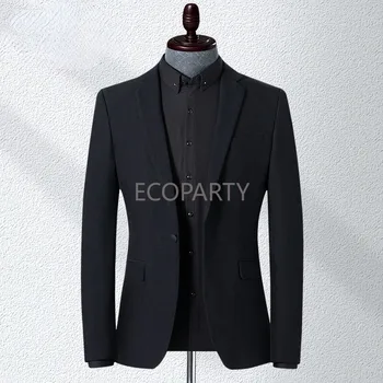 Высококачественный Весенне-осенний костюм на заказ, мужской, с разрезом на одной пуговице, приталенный, маленький костюм, мужская корейская версия, повседневное одинарное пальто