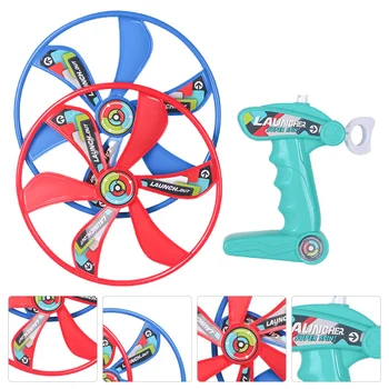 1 комплект Детских игрушек с Летающим диском на открытом воздухе Пластиковая Вращающаяся Летающая пластина Разного цвета
