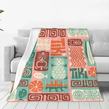Флисовое одеяло с рисунком Тики, Гавайское одеяло для домашней спальни, Ультра-Мягкое одеяло для спальни