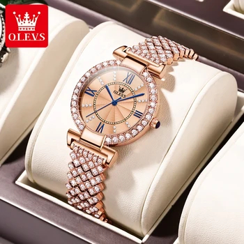 Элегантные женские часы с бриллиантами TAXAU Классический стиль Кварцевые часы для женщин Люксовый бренд Водонепроницаемые женские наручные часы Reloj Mujer