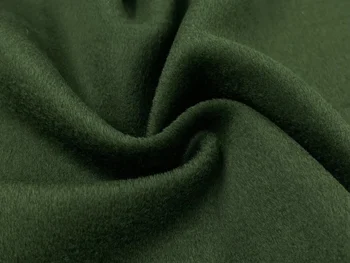JaneYU Темно-зеленая кашемирово-шерстяная ткань, Осенне-зимнее пальто, верхняя юбка из ткани