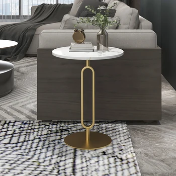Журнальные столики роскошного дизайна, маленький домашний столик на металлической ножке в скандинавском стиле, мебель для прихожей салона Mesa Centro