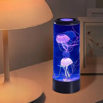 Ночная лампа с медузами с питанием от USB, Реалистичный Прозрачный Подарок для отдыха Во сне, Акриловая светодиодная лампа для аквариума с фантазийными медузами