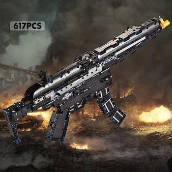 модель оружия Строительные блоки Военный городской технический пистолет Кирпичи Игрушки для детских подарков