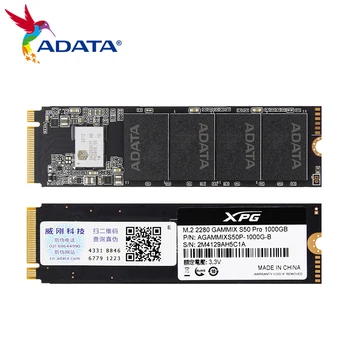 ADATA GAMMIX PS5 S50 Pro SSD 500GB 1000GB PCIe Gen4x4 M.2 2280 NVMe 1.4 Внутренний Твердотельный Накопитель Жесткий Диск Для Настольного Ноутбука
