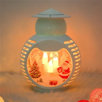 Рождественский фонарь со снежным шаром, подключаемый через USB и работающий на батарейках вращающийся проекционный фонарь с водяными блестками и подсветкой Рождественский