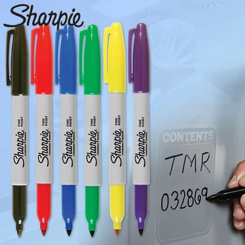 Перманентный маркер Sharpie 30001, черная, стойкая к выцветанию, промышленная, беспыльная ручка, лабораторные принадлежности для студентов, канцелярские принадлежности