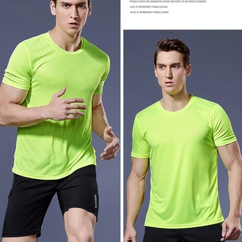 Мужская быстросохнущая футболка для бега, легкая спортивная майка для фитнеса, повседневная дышащая спортивная одежда для занятий бегом трусцой