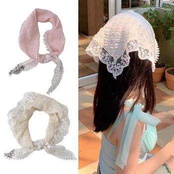 Французская бандана-повязка на голову для женщин, тонкий тюрбан, пасторальный головной платок