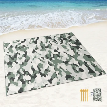 Камуфляжное пляжное одеяло, Пескостойкое пляжное полотенце, компактные, прочные, портативные, легкие одеяла для пикника на открытом воздухе для пляжного кемпинга