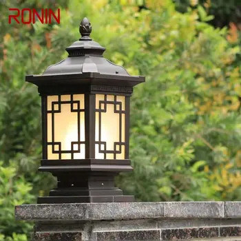 Классическая уличная лампа RONIN Простая электрическая светодиодная лампа на столбе, водонепроницаемая для внутреннего двора виллы, ретро-ландшафта сада