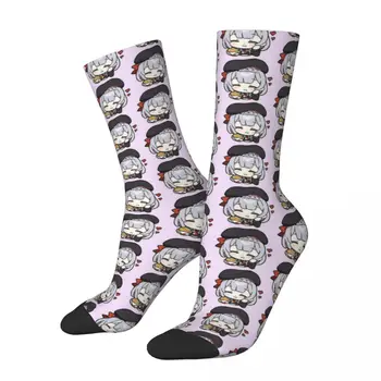Зимние носки унисекс Genshin Impact Noelle Chibi genshin Теплые Носки Happy Socks в уличном стиле Crazy Sock