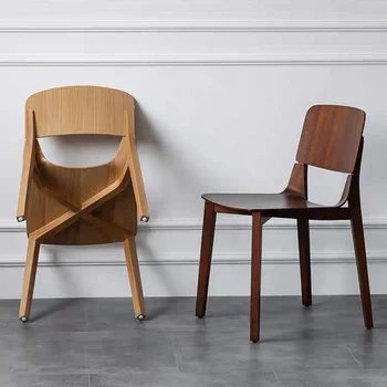 Деревянный стул в виде сердца, эргономичный табурет со спинкой, Дизайнерский кабинет для спальни для одной семьи, Простая мебель sillas para comedor для кухни, HY