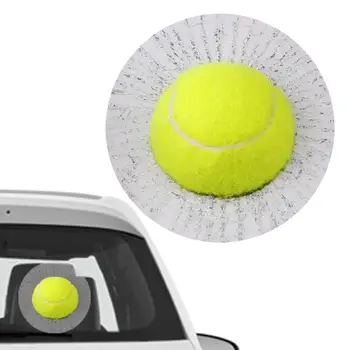 3D наклейки на стеклянные окна для розыгрышей Водонепроницаемые и прочные Наклейки на окна для ударов мячом по кузову автомобиля Креативные теннисные наклейки для автомобиля