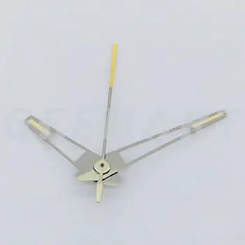 Стрелки часов с желтой светящейся серебряной отделкой для китайского производства 8215/2813 /Miyota 8N24