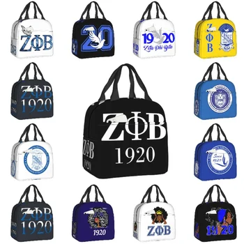 Zeta Phi Beta Изолированные пакеты для ланча на работу, в школу, термоохладитель, ланч-бокс для еды, женские детские сумки-тоут для пикника.