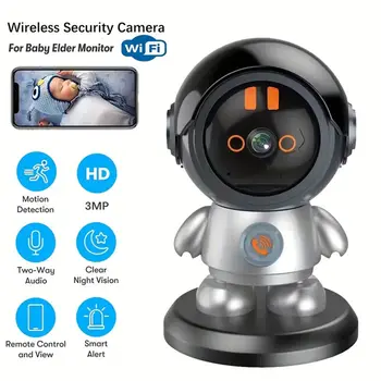 3-Мегапиксельная HD PTZ WiFi IP-камера, робот-охранник, Радионяня в помещении, двусторонний разговор, отслеживание человека, Wi-Fi Камера наблюдения