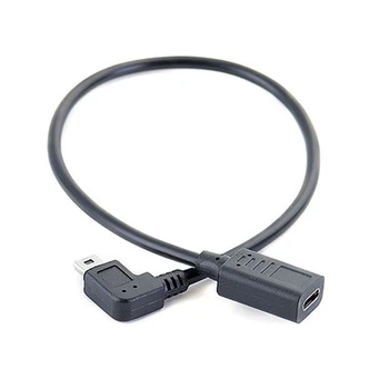Мини-USB от мужчины к женщине типа C, адаптер для зарядки, Конвертер, Кабель для передачи данных