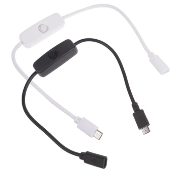 удлинитель Micro USB длиной 30 см С кабелем питания для мужчин и женщин Micro USB с возможностью включения/выключения