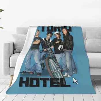 Одеяла Tokio Hotel, Фланелевое украшение, BillKaulitz Rock, Многофункциональное легкое Тонкое покрывало для постельных принадлежностей, Автомобильное одеяло