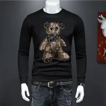 Дизайнерский пуловер со стразами, толстовка, мужской пуловер для мужчин, пуловер