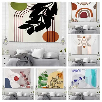 Украшения для дома Morandi lines цветы декор комнаты настенный гобелен эстетическая спальня эстетическое настенное искусство большой тканевый настенный гобелен