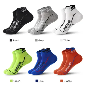 6 Пар носков, мужские летние тонкие спортивные сетчатые короткие носки для бега, впитывающие пот, носки-тюбики с запахом, Повседневные хлопковые носки с глубоким вырезом