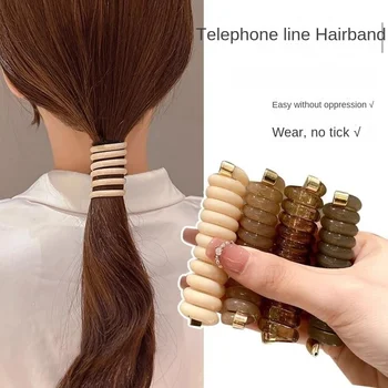 Новый стиль плетеных волос Телефонная линия Женская Высокая Эластичность Прочный Высокий Конский хвост Для волос Артефакт Не повредит галстуку для волос